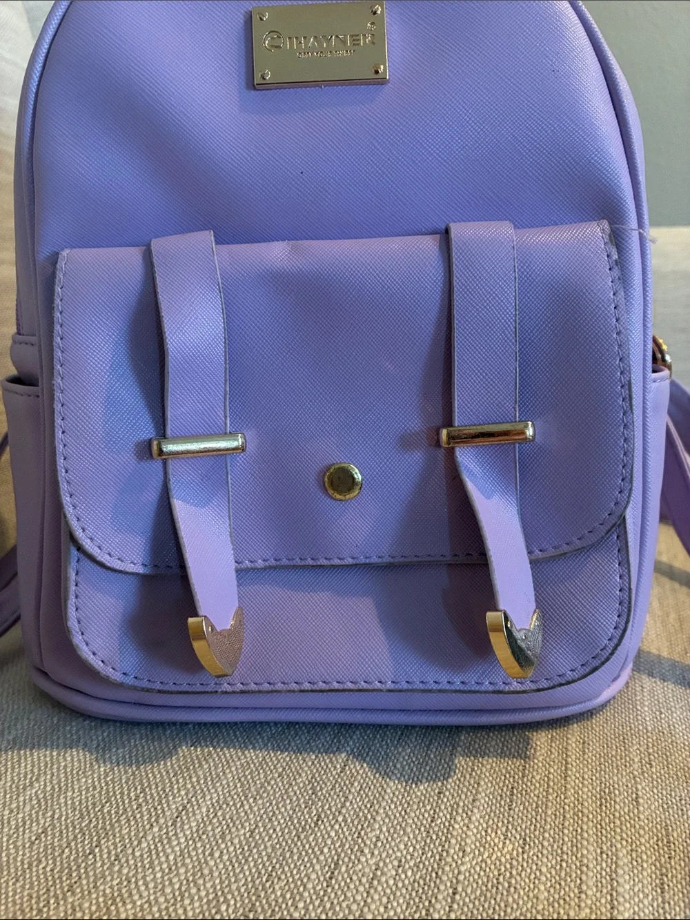 Kids Lavender Mini Backpack with Front Pocket - Unbranded